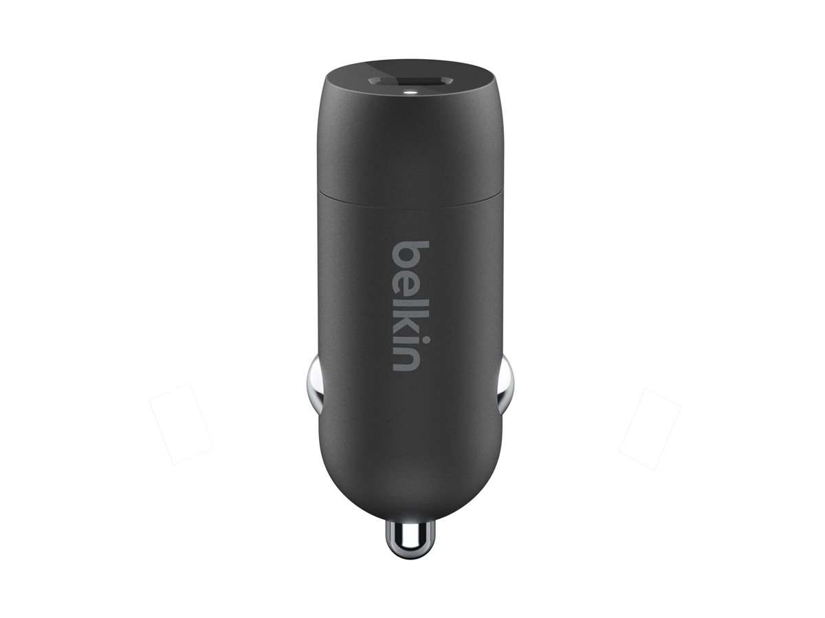 Belkin CCA003BT04BK Belkin BoostCharge - Car power adapter - 20 Watt - 3.6 A - PD (24 pin USB-C) - on cable: Lightning - black