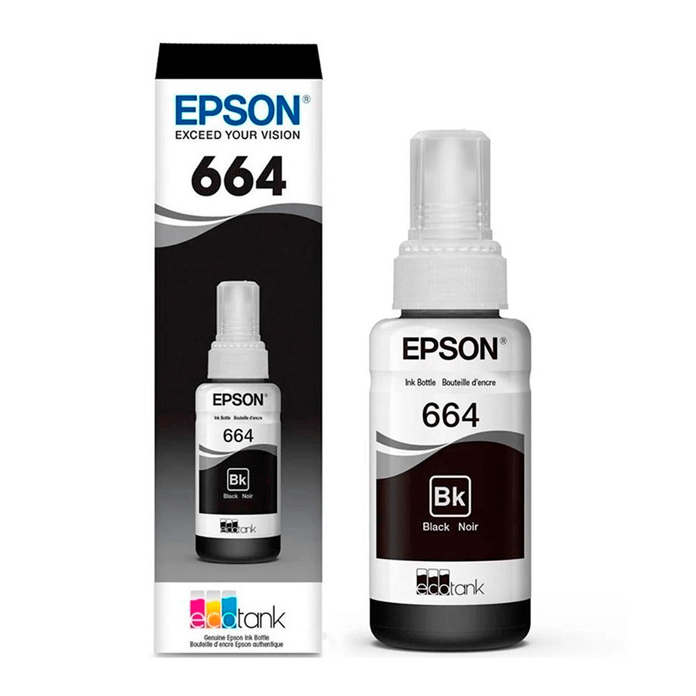 Botella De Tinta Negra Epson T664120-Al - 1021742EPSONT664120-AL