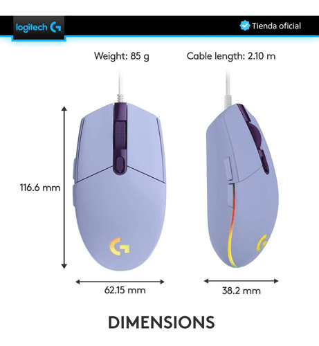 910-005851 Mouse Logi G203 LilaLOGITECH910-005851