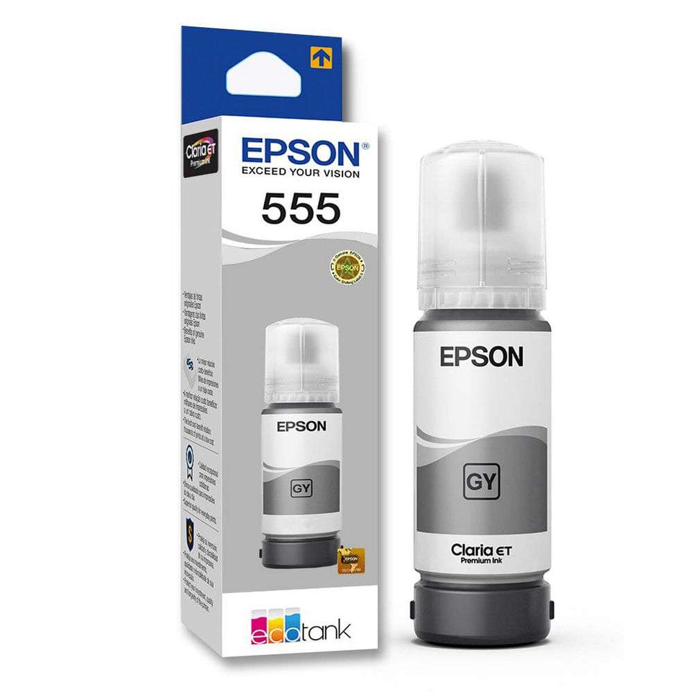 Botella De Tinta Gris Epson Pigmentada L8180 T555520-Al - 1053032EPSONT555520-AL
