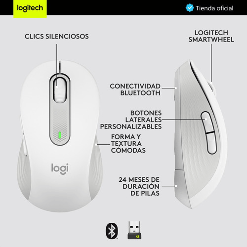 910-006233 Mouse Logi M650 Larg Blan InaLOGITECH910-006233