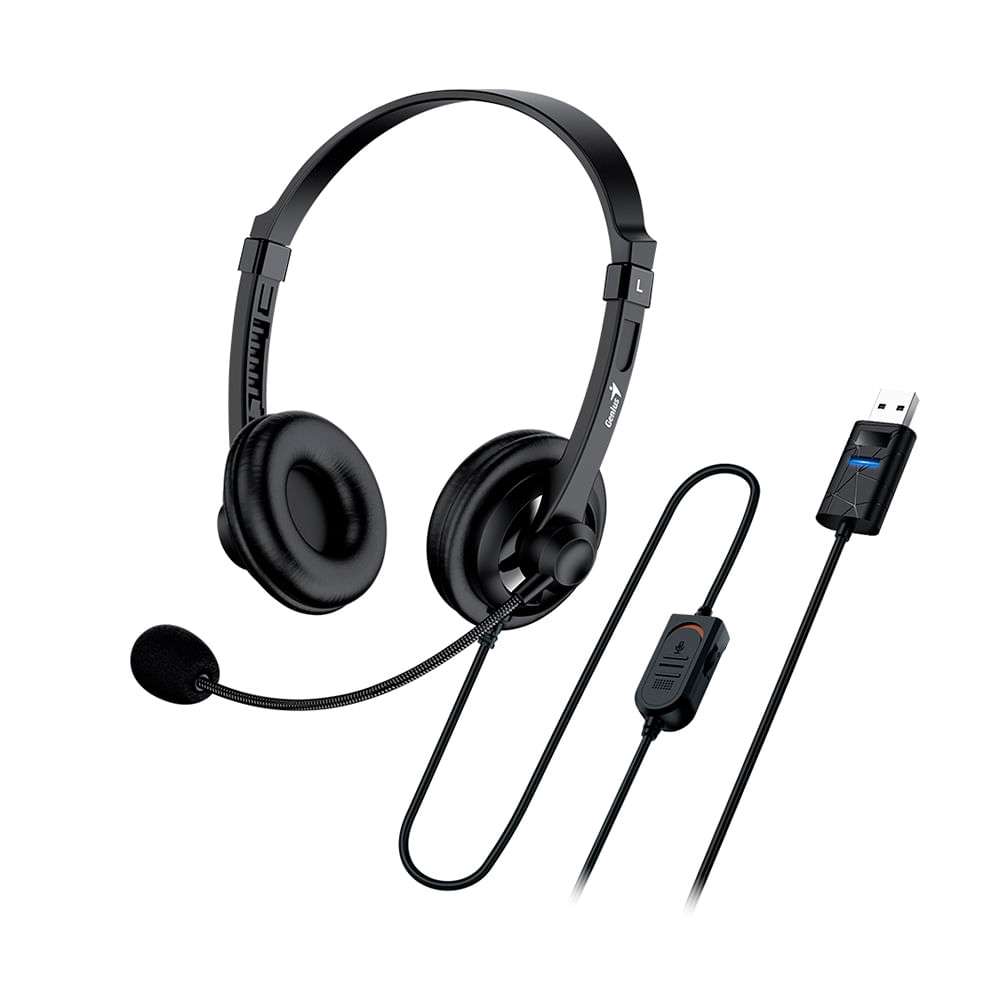 31710021401 Diadema Genius Usb Hs-230U Blk Cable 2.4MtsGENIUS31710021401