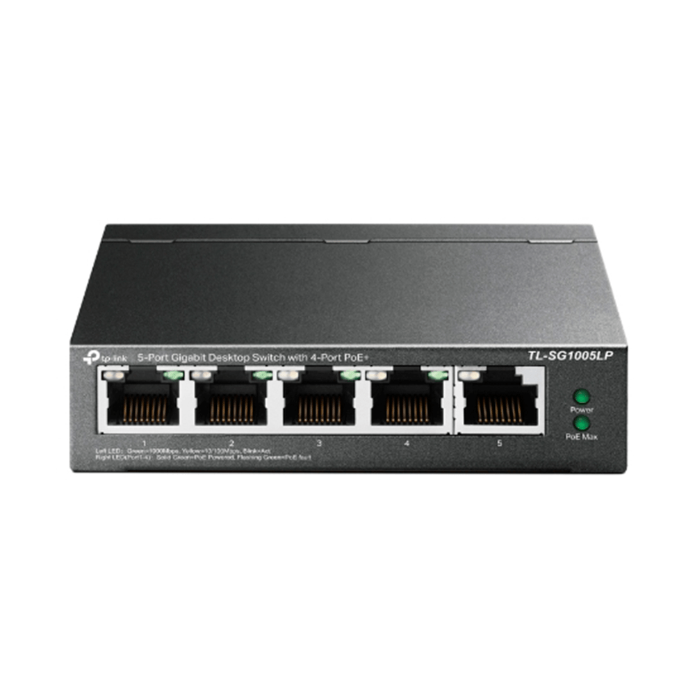 Switch Tp-Link Tl-Sg1005lp Poe Giga 5 Puertos De EscritorioTP_LINKTL-SG1005LP