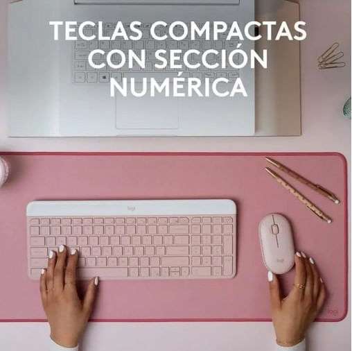 920-011312 Combo Logitech Mk470 Inalámb Rosa Pastel Nano Receptor UsbLOGITECH920-011312