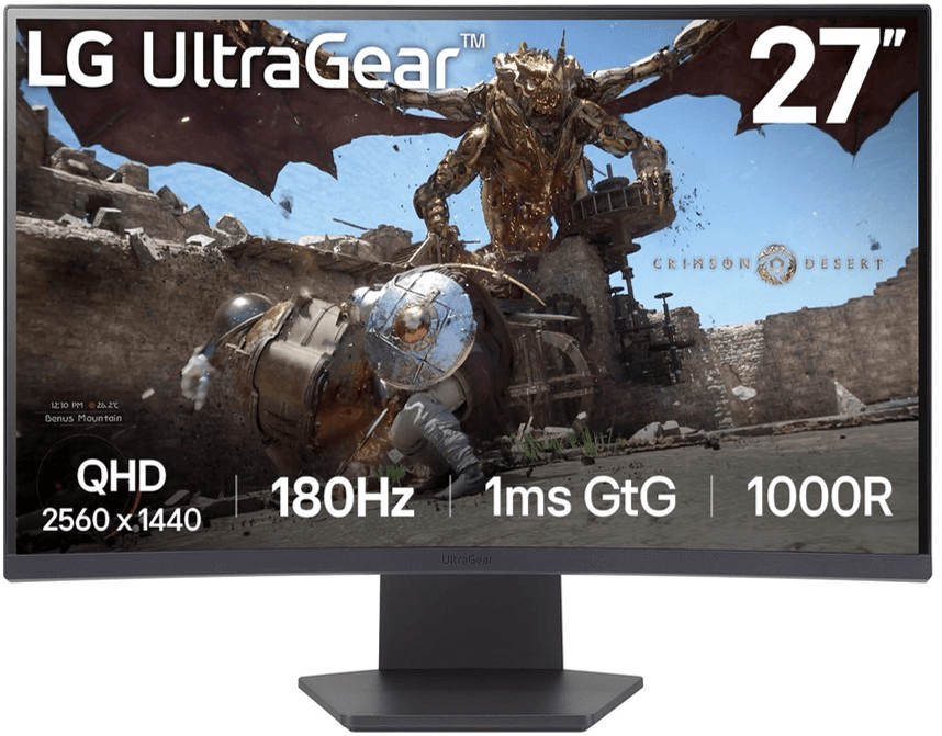 Monitor Lg 27 Ultragear 2K 1Ms 180Hz 27Gs60qc-BLG ELECTRONICS27GS60QC-B.AWP