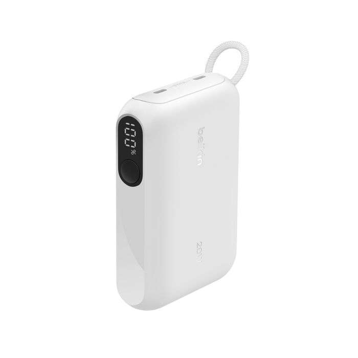 Batería Externa Belkin 10K 20W Cable Desmontable 15Cm - Pantalla - BlancoBELKIN