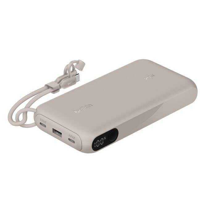 Batería Externa Belkin 20K 20W Cable Desmontable 15Cm - Pantalla - ArenaBELKIN