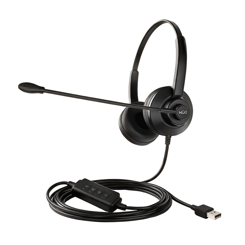 Diadema USB-A XUE® S2 Binaural Metálica / Cancelación de Ruido ENC-XUE®-S2