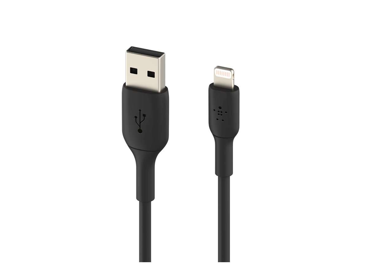 Belkin CAA001bt1MBK Belkin BOOST CHARGE - Cable Lightning - Lightning macho a USB macho - 1 m - negro - para Apple 10.5-inch iPad Pro; 12.9-inch iPad Pro (2nd generation); iPhone 11, 11 Pro, 11 Pro Max, 8, XR, XS, XS Max