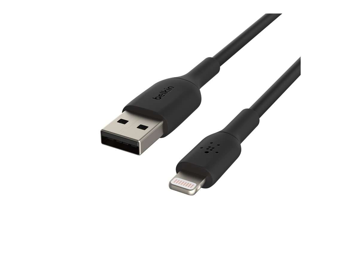 Belkin CAA001bt1MBK Belkin BOOST CHARGE - Cable Lightning - Lightning macho a USB macho - 1 m - negro - para Apple 10.5-inch iPad Pro; 12.9-inch iPad Pro (2nd generation); iPhone 11, 11 Pro, 11 Pro Max, 8, XR, XS, XS Max