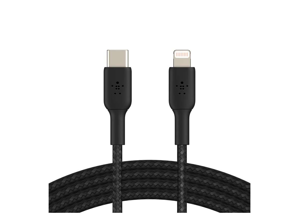 Belkin CAA004bt1MBK Belkin BoostCharge - Cable Lightning - 24 pin USB-C macho a Lightning macho - 1 m - negro - suministro de potencia USB (18W)