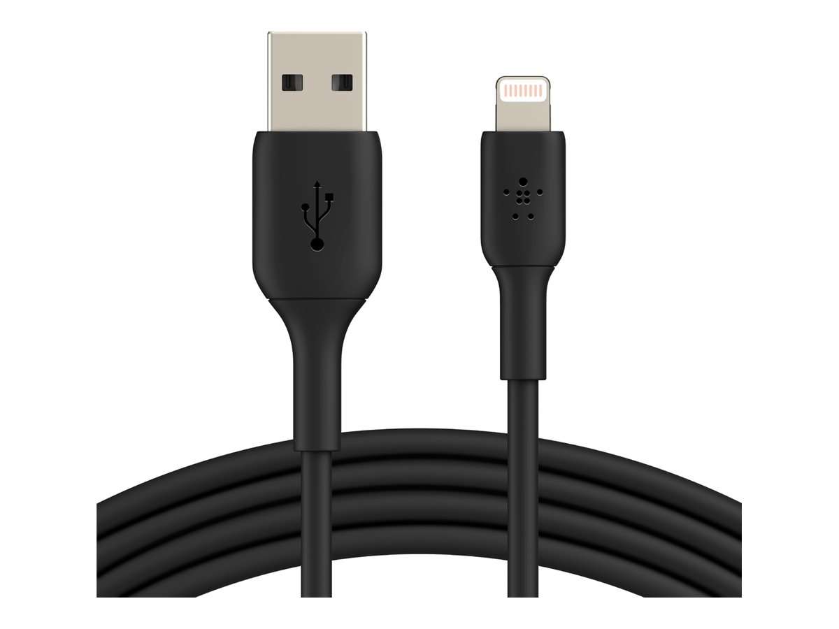 Belkin CAA001bt1MBK Belkin BOOST CHARGE - Cable Lightning - Lightning macho a USB macho - 1 m - negro - para Apple 10.5-inch iPad Pro; 12.9-inch iPad Pro (2nd generation); iPhone 11, 11 Pro, 11 Pro Max, 8, XR, XS, XS Max