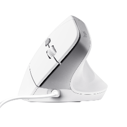 TRUST-25397-8713439235074-Mouse Trust Bayo II alámbrico Diseño Vertical Blanco