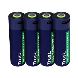 TRUST-25631-8713439256314-Baterías Recargables tipo C Trust 4 pilas - AA