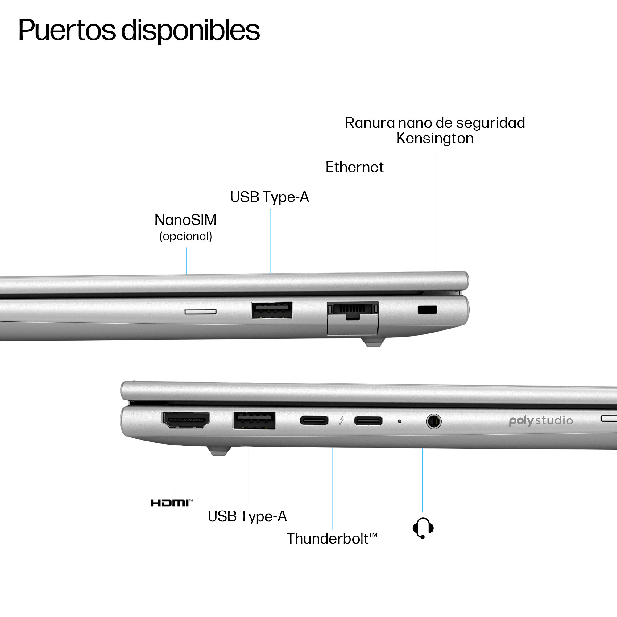 Portátil Hp Eb6g1i13 U5 225U 13 16Gb/1T Pc D0qa2lt#AbmHPD0QA2LT#ABM