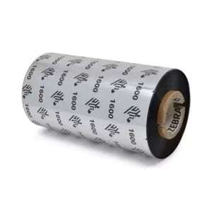 Zebra-01600GT11030-Wax Ribbon 110mmx300m 1600 Standard 1in