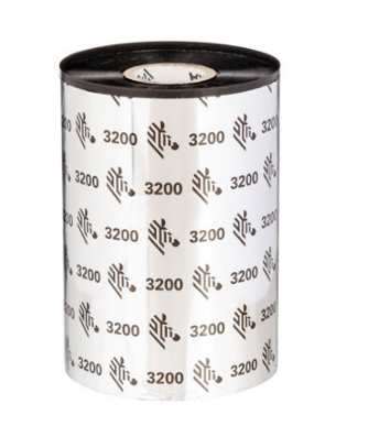 Zebra 03200BK11045 Zebra 3200 Wax/Resin - Paquete de 6 - negro - 110 mm x 450 m - recarga de cinta de impresión (transferencia térmica) - para Zebra R-140, R4Mplus, S4M; PAX 110, 170, R110; Xi Series 110, 140, 170, 220, R110
