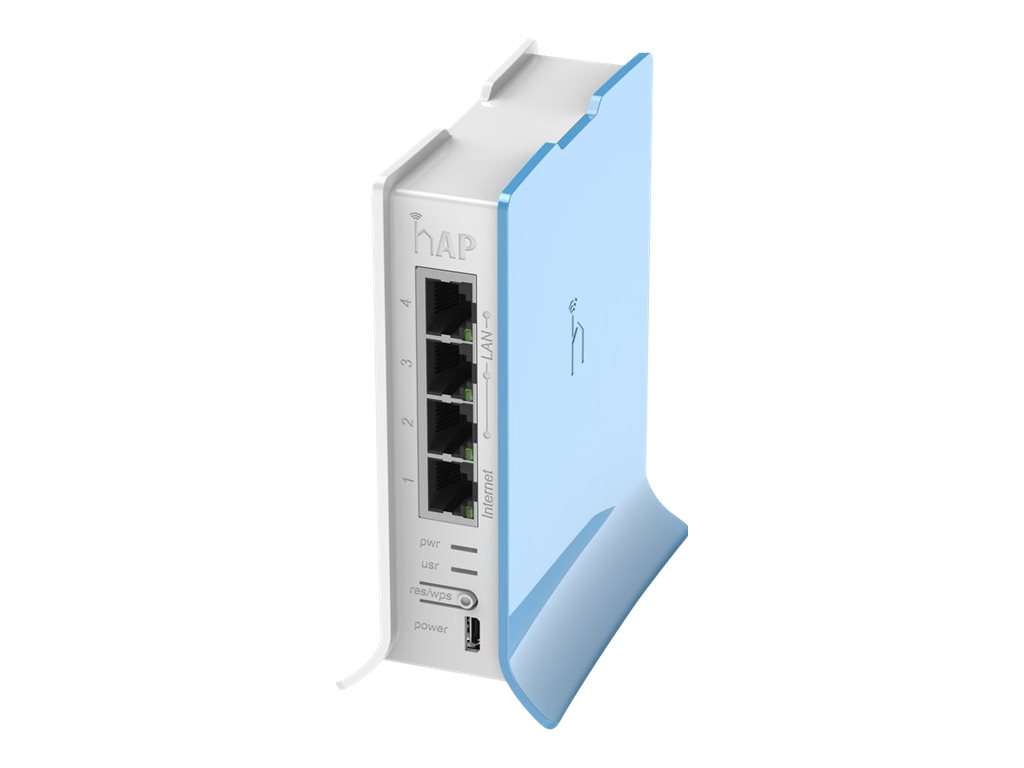 Mikrotik RB941-2nD-TC MikroTik RouterBOARD hAP lite - Enrutador inalámbrico - conmutador de 4 puertos - 802.11b/g/n - 2,4 GHz - 650mhZ - RouterOS - RAM: 32MB