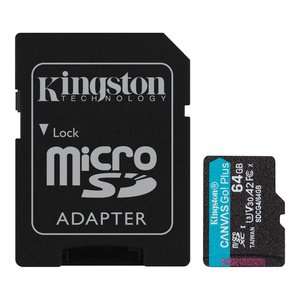 Kingston-SDCG4/64GB-64GB microSDXC Canvas Go Plus Gen4 200MB