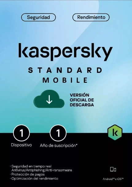Antivirus Kaspersky Standard Mobile Latam 1-Dvc 1Y Bs Dnp BundleKASPERSKYKL1004DDAFS