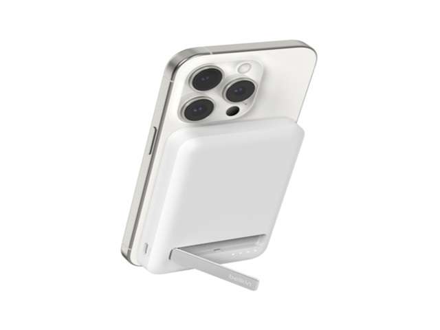 Belkin BPD006btWH Belkin - Power bank - 15 Watt - Lithium - Para Universal - Qi2 5.000 mAh Stand White
