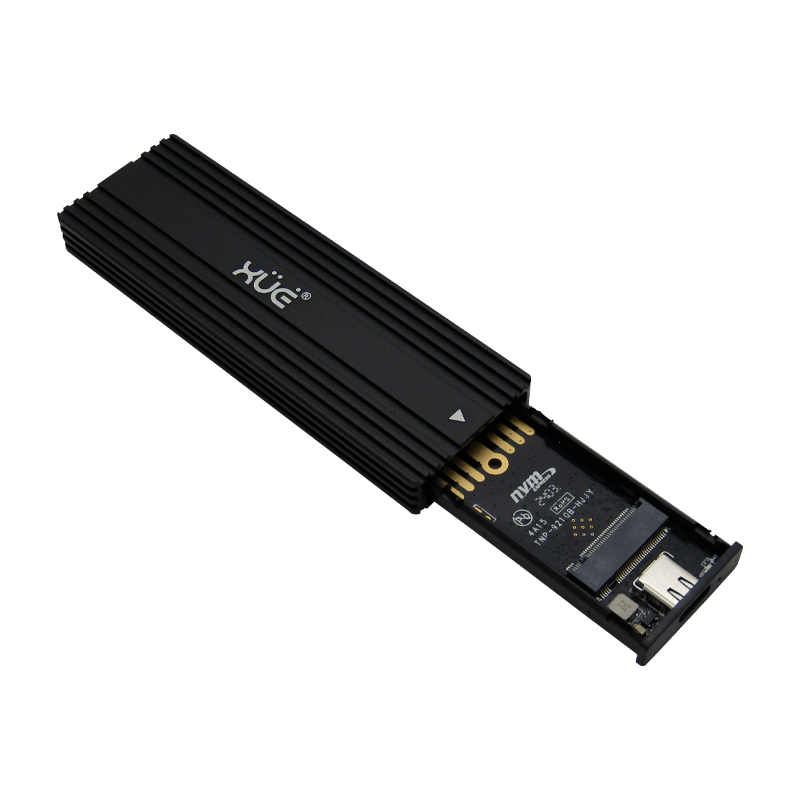 CAJA PCI-E NVME USB-C EXT SSD NVME KEY M & M2 SATA B+M KEY NEGRO 20Gbps XUE®-XUE®-TNPxx + RTL9210B
