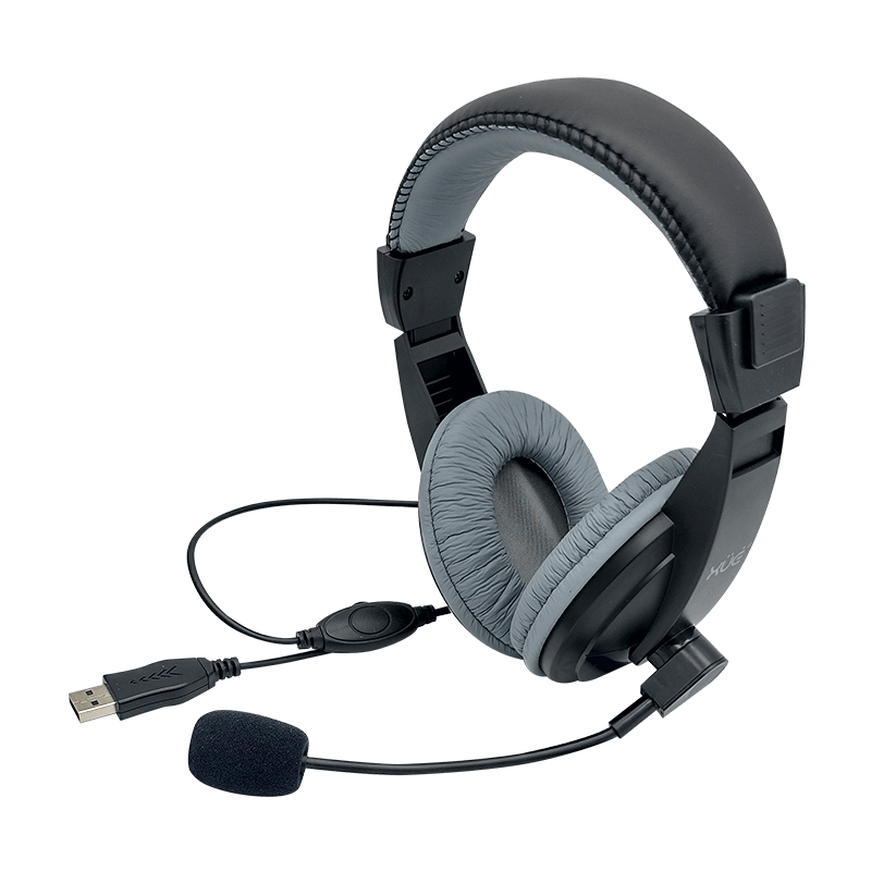 color negro/gris c/control de volumen dial en cable-XUE®-H520