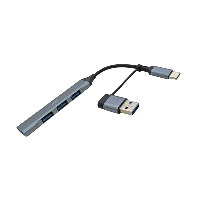 Hub USB 3.0 con 1 Puerto USB 3.0 y 3 Puertos USB 2.0 XUE® / Gris-XUE®-HS8836A - BK Cable