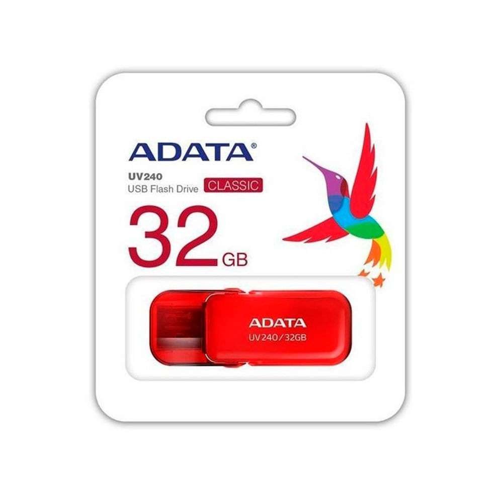 Memoria USB ADATA UV240 2.0 32GB Rojo-ADATA-