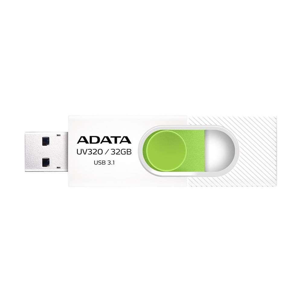 Memoria USB ADATA UV320 3.2 32GB Blanca con Verde-ADATA-