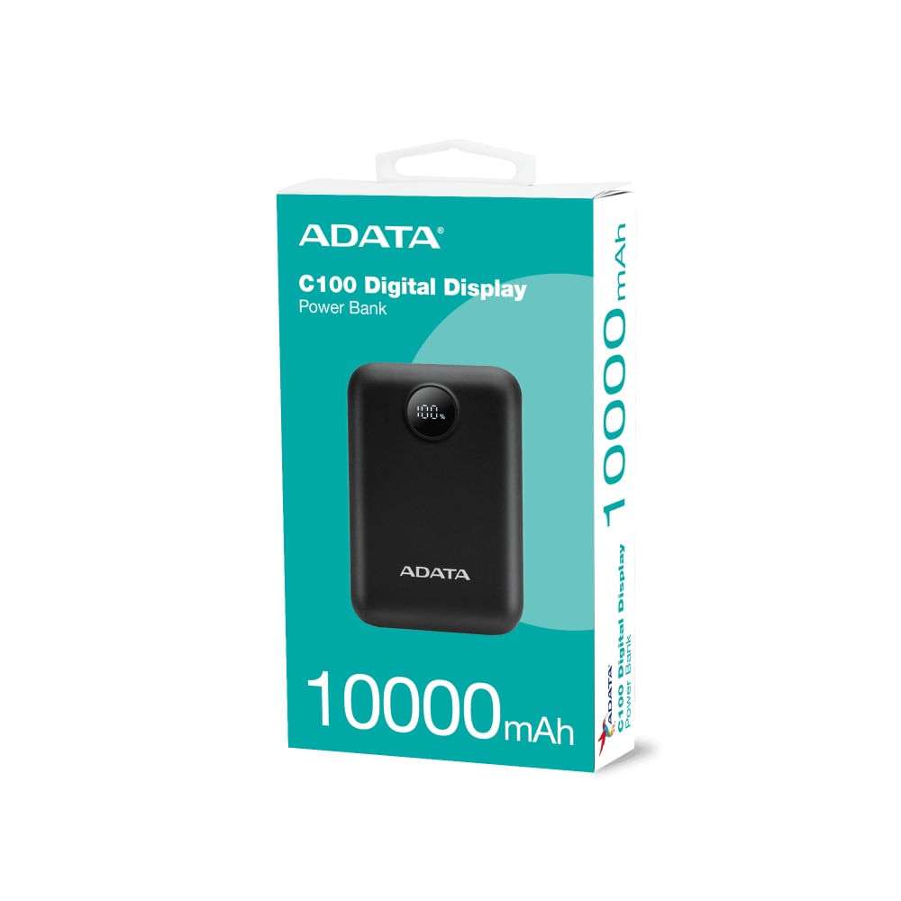 Power Bank ADATA C100 Digital 10.000 mAh Negra-ADATA-
