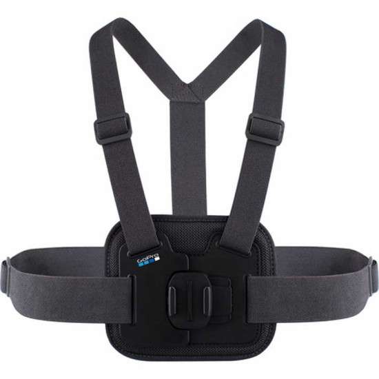 GOPRO-AGCHM-001-VN-Arnés pectoral GoPro ChestyPermite grabar desde el pecho con las manos libresConstrucción ligera y flexibleSuperficie acolchada y transpirableAjuste para diferentes tallas y prendas gruesasHebilla de liberación rápidaPlataforma estable para tomas en primera personaCámara no incluidaGarantía: 1 AñoConsultar información del producto
