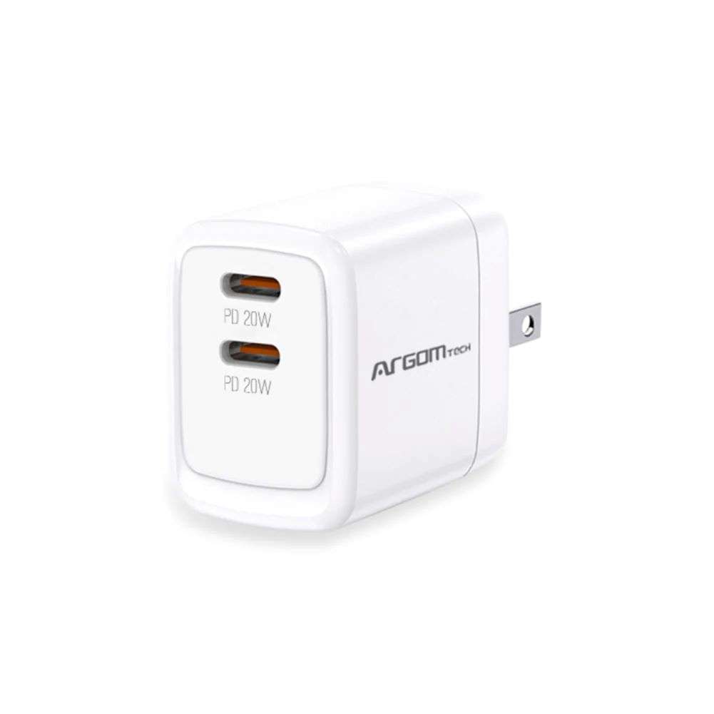 Cargador dual rápido Argom AC0115 blanco-ARGOM-