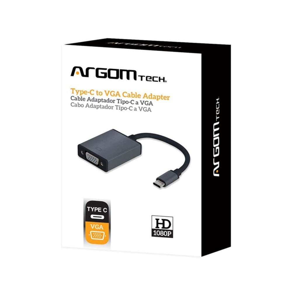 Cable Adaptador Argom tipo C a VGA de 15 cm-ARGOM-