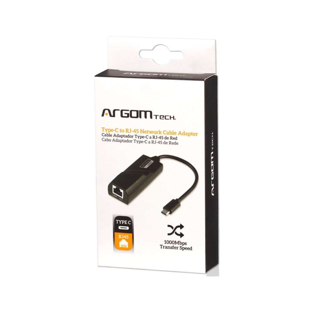 Adaptador de Cable Argom Tipo C a RJ45 de 15cm - ARGOM - ARG-CB-0062