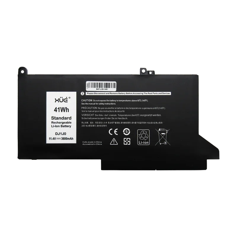 Batería para portátil Dell Latitude E7280 E7480 11.4V 3600mAh 41Wh 3 Celdas (Corta) XUE® / DJ1J0-XUE®-DJ1J0