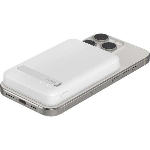 Belkin BPD006btWH Belkin - Power bank - 15 Watt - Lithium - Para Universal - Qi2 5.000 mAh Stand White