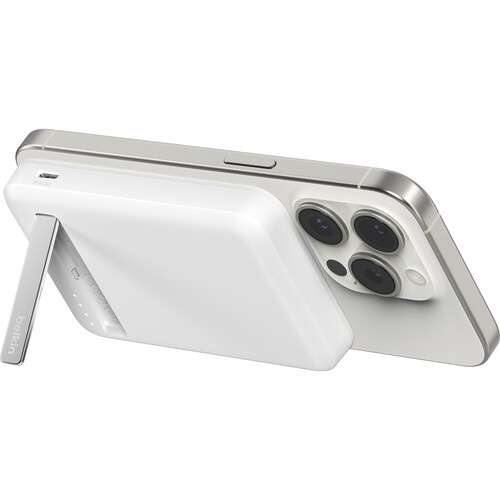 Belkin BPD006btWH Belkin - Power bank - 15 Watt - Lithium - Para Universal - Qi2 5.000 mAh Stand White
