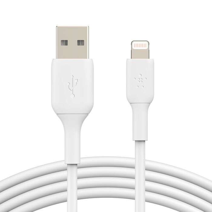 Belkin CAA001bt1MWH Belkin BoostCharge - Cable Lightning - Lightning macho a USB macho - 1 m - blanco