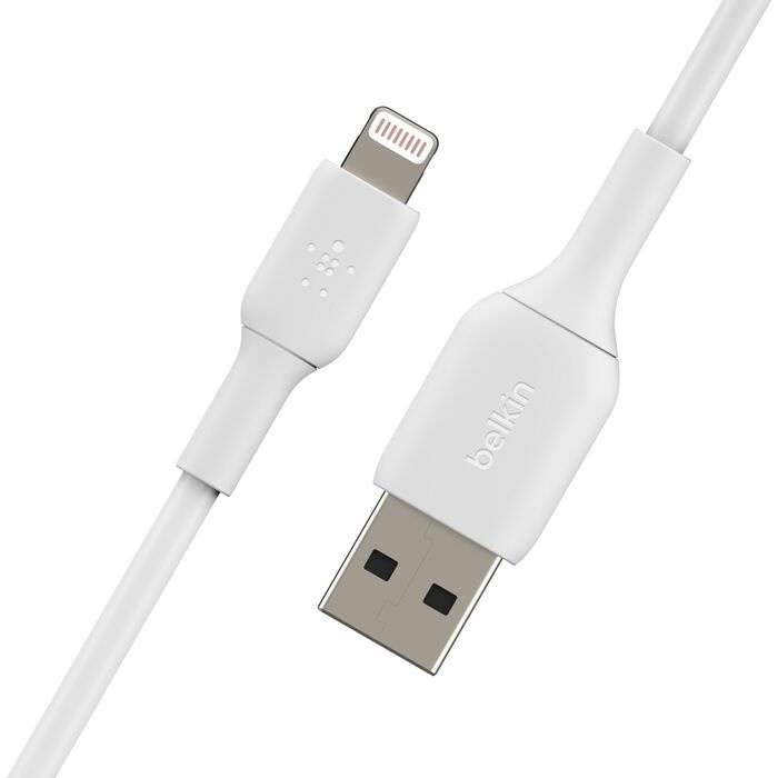 Belkin CAA001bt1MWH Belkin BoostCharge - Cable Lightning - Lightning macho a USB macho - 1 m - blanco