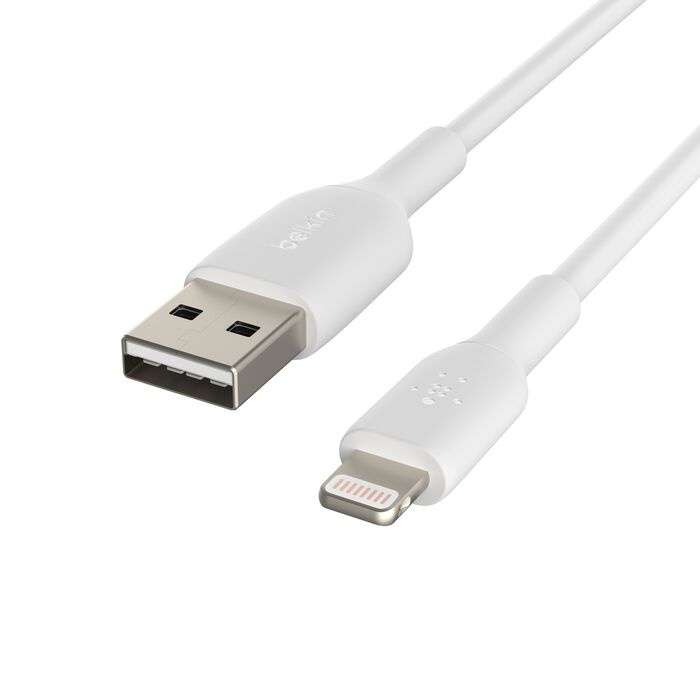 Belkin CAA001bt1MWH Belkin BoostCharge - Cable Lightning - Lightning macho a USB macho - 1 m - blanco