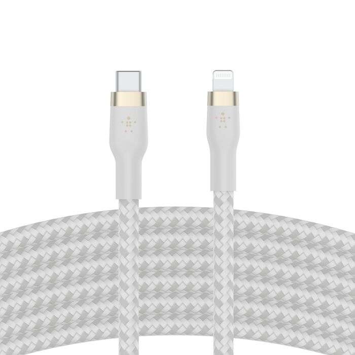 Belkin CAA011bt3MWH Belkin BoostCharge - Cable Lightning - 24 pin USB-C macho a Lightning macho - 3 m - blanco