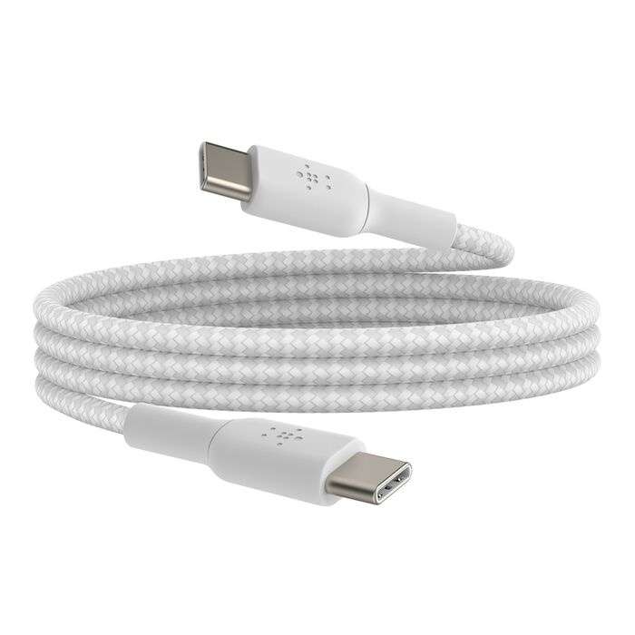 Belkin CAB004BT1MWH Belkin BoostCharge - Cable USB - 24 pin USB-C (M) a 24 pin USB-C (M) - 1 m - blanco