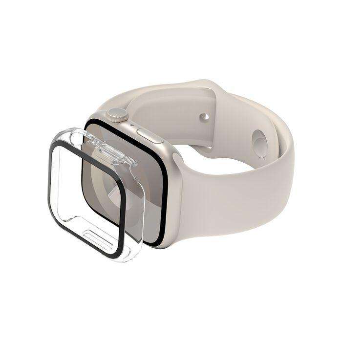 Belkin OVG003zzCL Belkin SCREENFORCE TemperedCurve - Amortiguador para reloj inteligente - protector de pantalla - policarbonato, cristal templado (9H) - transparente - para Apple Watch (40 mm, 41 mm)