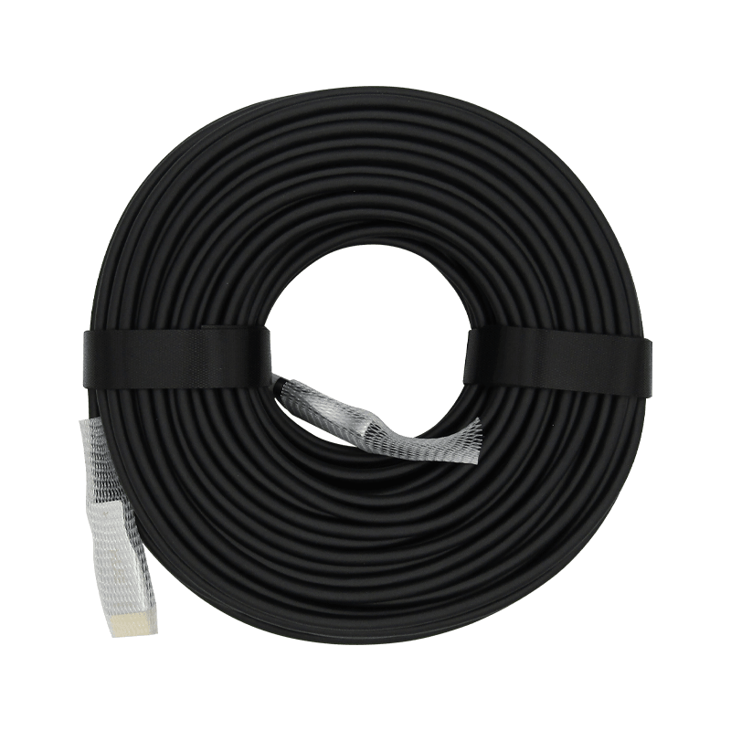 Cable HDMI Fibra Óptica 50M XUE® 4K 2160p V2.0 18Gbps ARC / Negro-XUE®-CBL-HDMI-4K-50M