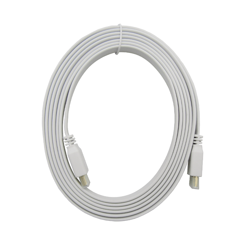 Cable HDMI Plano 3M XUE® 4K 2160p V2.0 18Gbps 19+1 / Blanco-XUE®-CBL-HDMI-PLANO-4K-3M