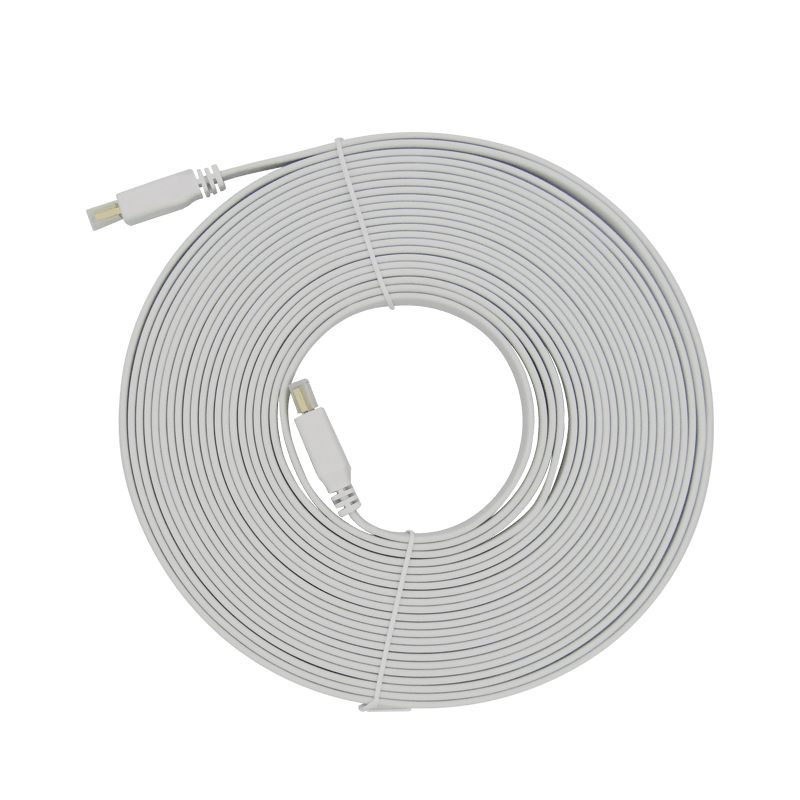 Cable HDMI Plano 10M XUE® 4K 2160p V2.0 18Gbps 19+1 / Blanco-XUE®-CAB-HPX-1284