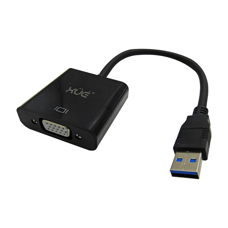Convertidor USB 3.0 / 2.0 a VGA XUE® 1080p / Negro-XUE®-FL2000