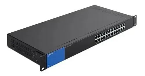 LINKSYS-LGS124P-<p>Switch Linksys LGS124P de veinticuatro puertos Gigabit Ethernet<br>Doce puertos con alimentación PoE+<br>Cumple IEEE 802.3af y 802.3at<br>Presupuesto PoE utilizable aproximado de 110 W<br>Capacidad de conmutación de 48 Gb/s<br>Funcionamiento no administrable plug-and-play<br>Apto para instalación en rack<br>Verificar el consumo total de los dispositivos PoE conectados</p><p><a href="https://support.linksys.com/kb/article/5032-en/?section_id=189" target="_blank" rel="noopener">Consultar información del producto</a></p> LINKSYS-LGS124P-Switch Linksys LGS124P de veinticuatro puertos Gigabit EthernetDoce puertos con alimentación PoE+Cumple IEEE 802.3af y 802.3atPresupuesto PoE utilizable aproximado de 110 WCapacidad de conmutación de 48 Gb/sFuncionamiento no administrable plug-and-playApto para instalación en rackVerificar el consumo total de los dispositivos PoE conectadosConsultar información del producto