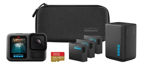 GOPRO-CHDRB-134-RW-<p>Paquete GoPro HERO13 Black Extended Power Bundle.<br>Incluye cámara HERO13 Black.<br>Se entrega con cargador de batería dual.<br>Incluye tres baterías Enduro.<br>Tarjeta de memoria de 64 GB incluida según la ficha local.<br>Estuche de transporte incluido.<br>Presentación orientada a ampliar la autonomía de grabación.<br>Consultar el enlace para confirmar el contenido vigente del paquete.</p><p><strong>Garantía:</strong> 1 Año</p><p><a href="https://goprocol.co/producto/hero13-black-extended-power-bundle/" target="_blank" rel="noopener">Consultar información del producto</a></p> GOPRO-CHDRB-134-RW-Paquete GoPro HERO13 Black Extended Power Bundle.Incluye cámara HERO13 Black.Se entrega con cargador de batería dual.Incluye tres baterías Enduro.Tarjeta de memoria de 64 GB incluida según la ficha local.Estuche de transporte incluido.Presentación orientada a ampliar la autonomía de grabación.Consultar el enlace para confirmar el contenido vigente del paquete.Garantía: 1 AñoConsultar información del producto